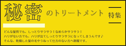 トリートメントに自信あり