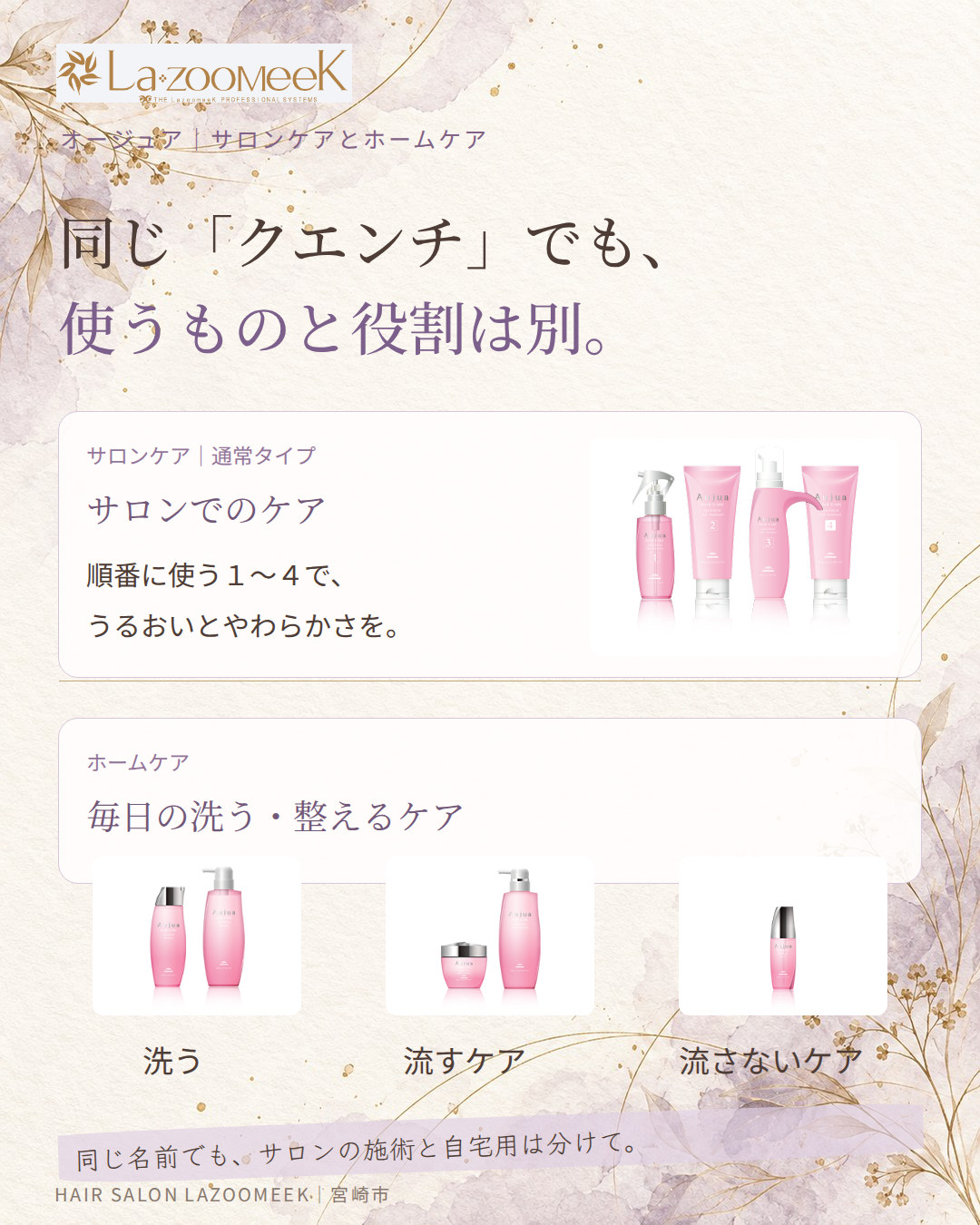 同じクエンチでも、使うものと役割が違う。