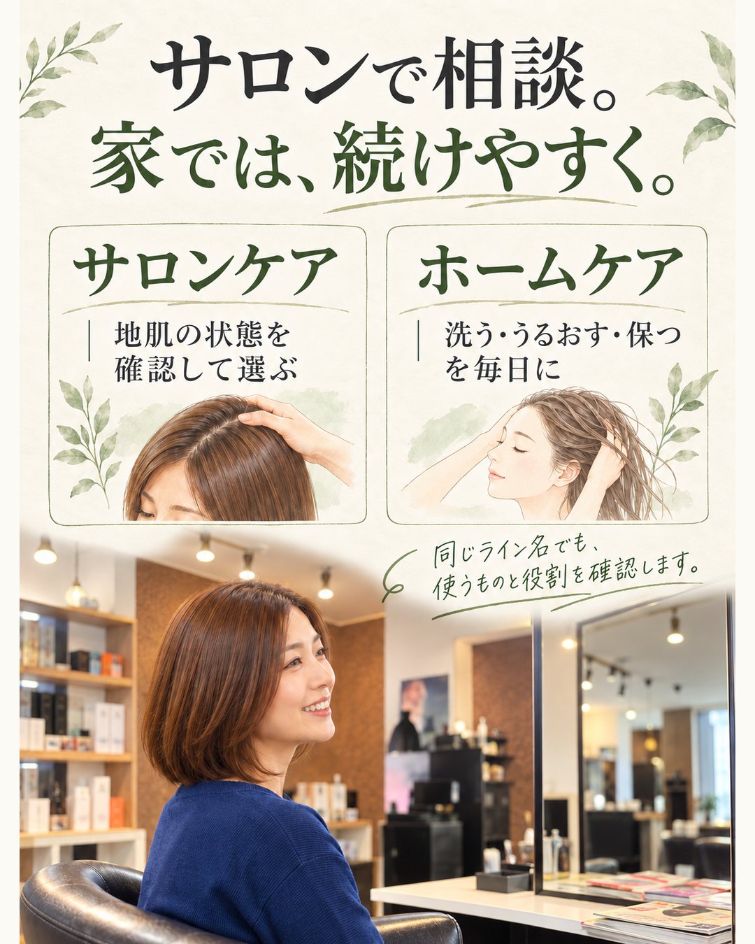 サロンケアとホームケアの役割
