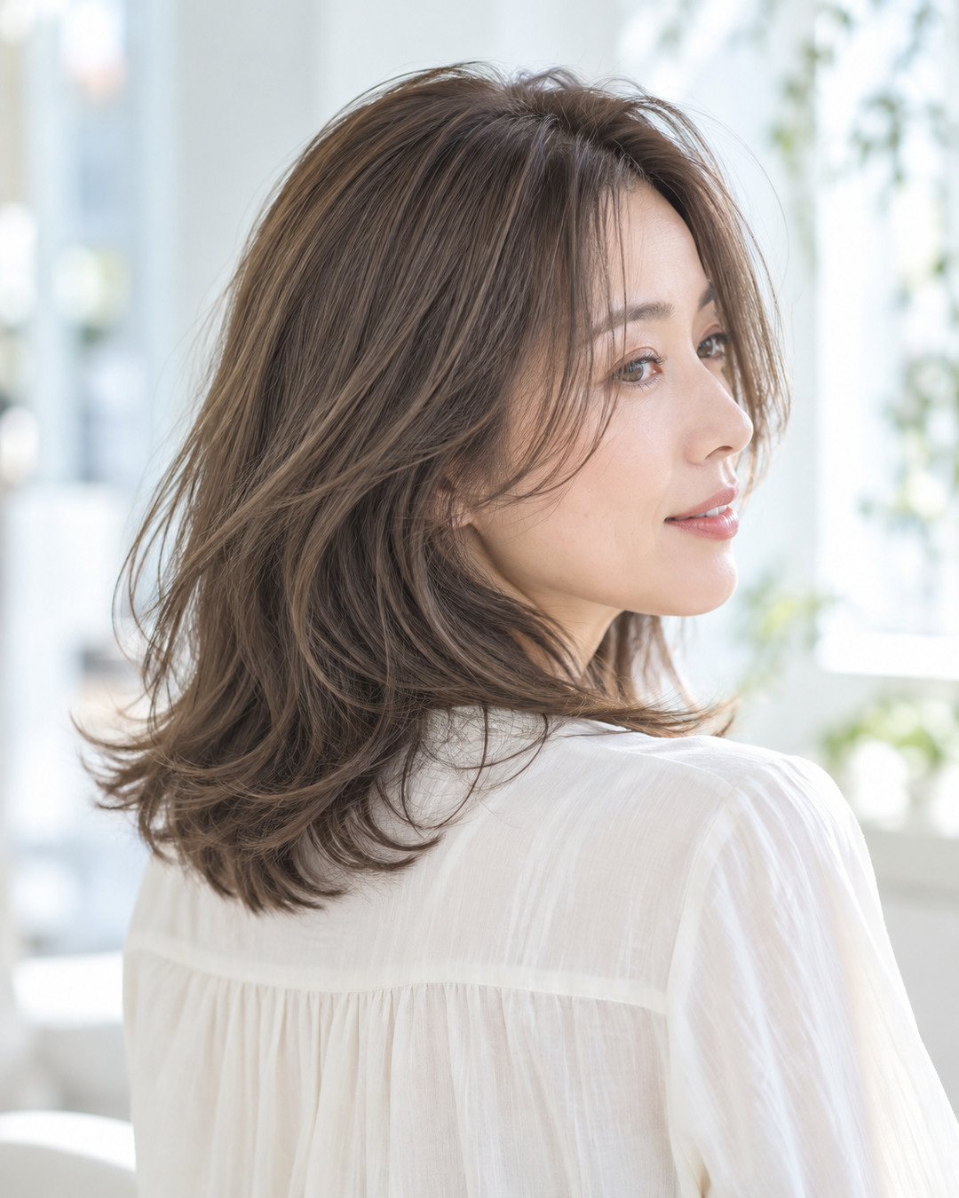 シースルーカラーの色みとヘアスタイルのイメージ